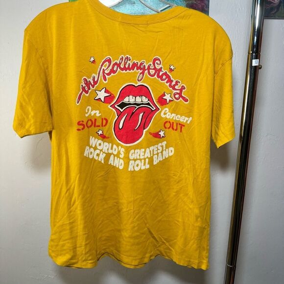 NWOT DAYDREAMER ROLLING STONES 78 US TOUR RINGER TEE GOLDEN DAZE - Picture 4 of 4